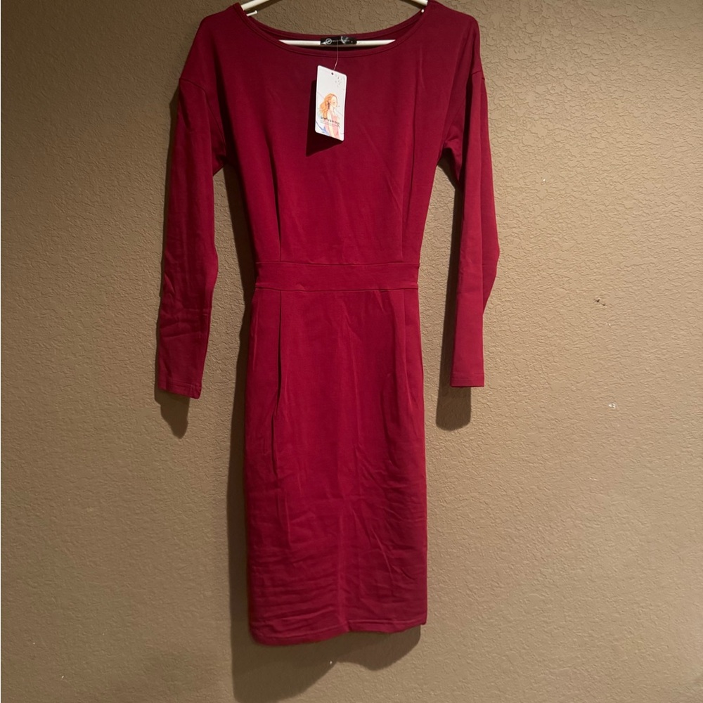 PRETTYGARDEN Women’s Fall Bodycon Party Dress Casual Long Sleeve Tie Waist